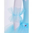 thumbnail image 6 of Alvivi Girls Ballet Dance Skirted Leotards Ballerina Costumes with Headdress Gymnastic Tutu Dress Light Blue 5-6, 6 of 7