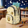 thumbnail image 3 of Uorisanigo Bee Floral Print 4-Piece Backpack for Kids Bookbag with Pencil Box Water Carrier Pouch Lunch Box Bag, Children's Rucksack with Side Mesh Pocket, Lightweight for School, 3 of 7