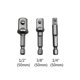 thumbnail image 1 of 5x3pcs Adaptador de enchufe Vástago hexagonal a Broca de extensión de cabeza cuadrada Barra hexagonal Ndcxsfigh Para estrenar, 1 of 8