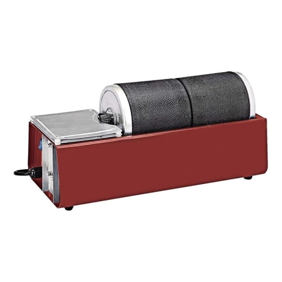 Rock Polisher Kit for Adults & Beginners: 6lb Dual Drum, Quiet Tumbler with Rubber Barrel Liner