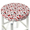 thumbnail image 3 of Goofa Ladybugs 2 Printed Stool Covers Round, Waterproof Round Bar Stool Covers Anti-Slip Round Bar Stool Seat Cover with Elastic Bands Durable-12 inch, 3 of 7