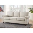 thumbnail image 2 of Oadeer Home 78" Round Modern Classic Linen Blend Fabric Arm Sofa in Beige, 2 of 10