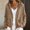 Khaki, variant on Women's Casual Long Sleeve Button Front Hooded Jacket | Lightweight Cotton Linen Blend Spring Layer with Pockets for Work, Weekend, or Wedding Guest