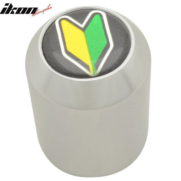 Ikon Motorsports Compatible with Silver M12X1.75MM MT Manual MUG Style Gear Shift Knob 5 Speed SPD & BD Emblem