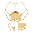 thumbnail image 4 of Iron Candlestick Candle Holder Nordic Simple Geometric Iron Frame Metal Craft Electroplating Candle Holder Ornament for Table Decorations, 4 of 9