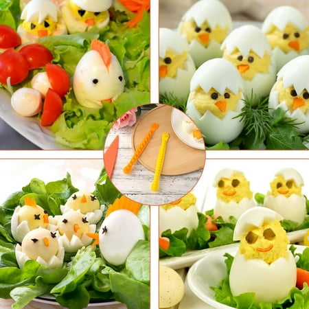 

EIALIVE Vegetable Cutter Boiled Egg With Lace Cutting Tool KM 5003 Egg Splitting Everything Two Carving Tools Cartoon Shaped Carving Stick