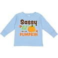 thumbnail image 3 of Inktastic Thanksgiving Sassy Lil Pumpkin with Fall Leaves Girls Long Sleeve Toddler T-Shirt, 3 of 5