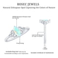 thumbnail image 6 of Rosec Jewels Ethiopian Opal Promise Ring with Celtic Knot (AAA Quality) - Marquise Opal Diamond Ring for Women - with Jewelry Box, 18K White Gold, US 8.50, 6 of 10