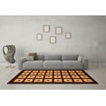 thumbnail image 3 of Ahgly Company Indoor Rectangle Abstract Orange Modern Area Rugs, 8' x 10', 3 of 4