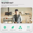 thumbnail image 4 of WEUVEB Gorro De Chef Chef Hat Black And White Striped 1Pack Unisex Design Easy To Clean For All Ages, 4 of 6