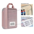 thumbnail image 6 of Guozer Zippered Binder Bag with Handle,Portable File Folder Document Organizer for Classroom Supplies,Pink, 6 of 6