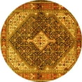 thumbnail image 1 of Ahgly Company Indoor Round Persian Yellow Traditional Area Rugs, 6' Round, 1 of 4
