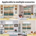 thumbnail image 6 of Farmhouse Teal Brown Kitchen Curtains Small Short 39 Inch Length, Retro Ombre Wooden Grommet Top Bedroom Living Room Curtains, Light Filtering Cafe Curtain Drapes 2 Panels Set 55''x39'', 6 of 9