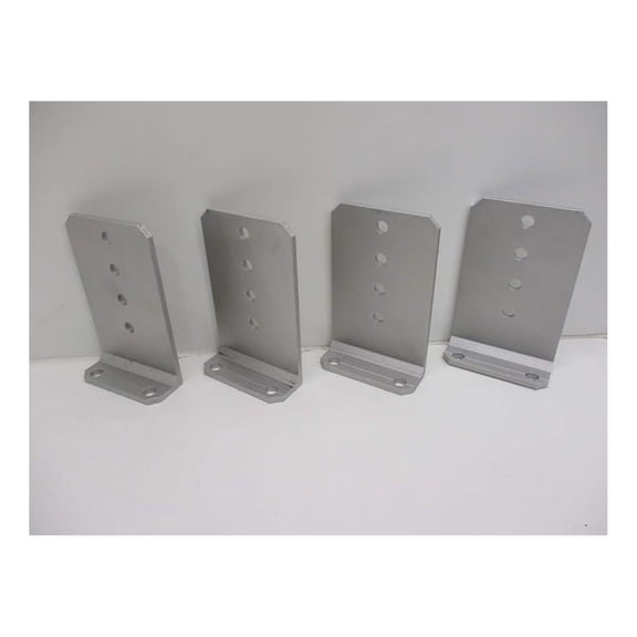(4) Vertical Pontoon Boat Trailer Bunk Bolster L Brackets / 5" by 8" Aluminum