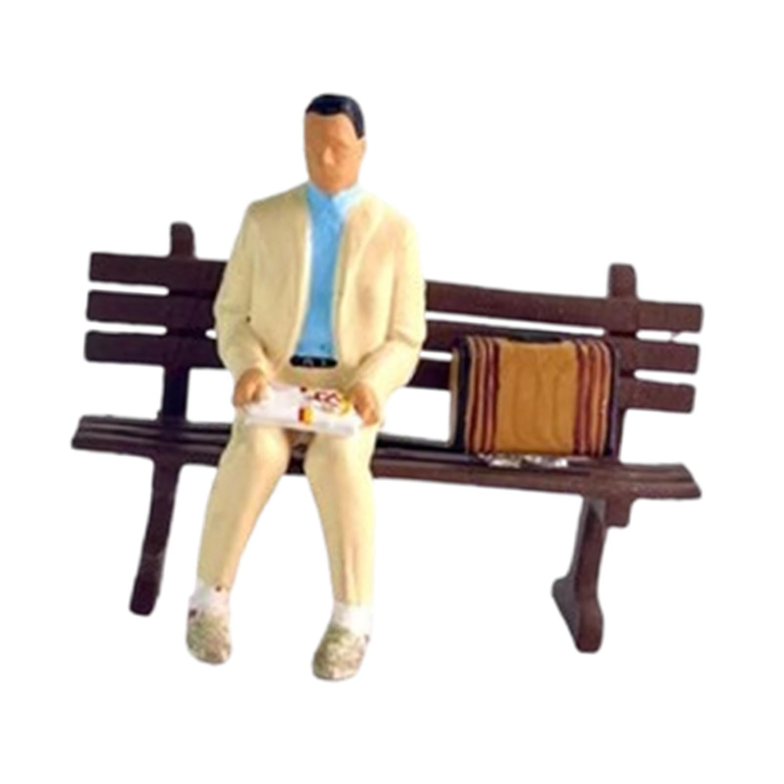LeeQinersw Miniature Diorama Men Figure Desk Decoration 1/64 People Figure DIY Crafts Resin