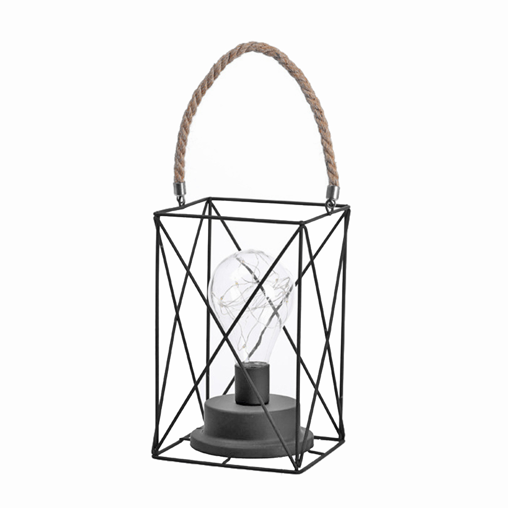 Famelof Simple Wrought Iron LED Hanging Lamp Bedside Decorative Night