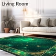 thumbnail image 2 of ODIKA 8' x 10' Machine Washable Non-Slip Area Rug, Cosmic star High Traffic Rug, Green, 84828, 2 of 7
