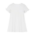 thumbnail image 6 of Einccm Girls Nightgowns Princess Sleepwear Cute Soft Flutter Sleeve Nightdress A-Line Short Sleeve Pajamas PJs Sleep Shirt Night Gown Loungewear for Kids 3-12 Years, 6 of 6