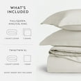 thumbnail image 3 of Ivory Vintage Washed 3 Piece Cotton Duvet Cover Set, Twin/TwinXL, by Noble Linens, 3 of 6