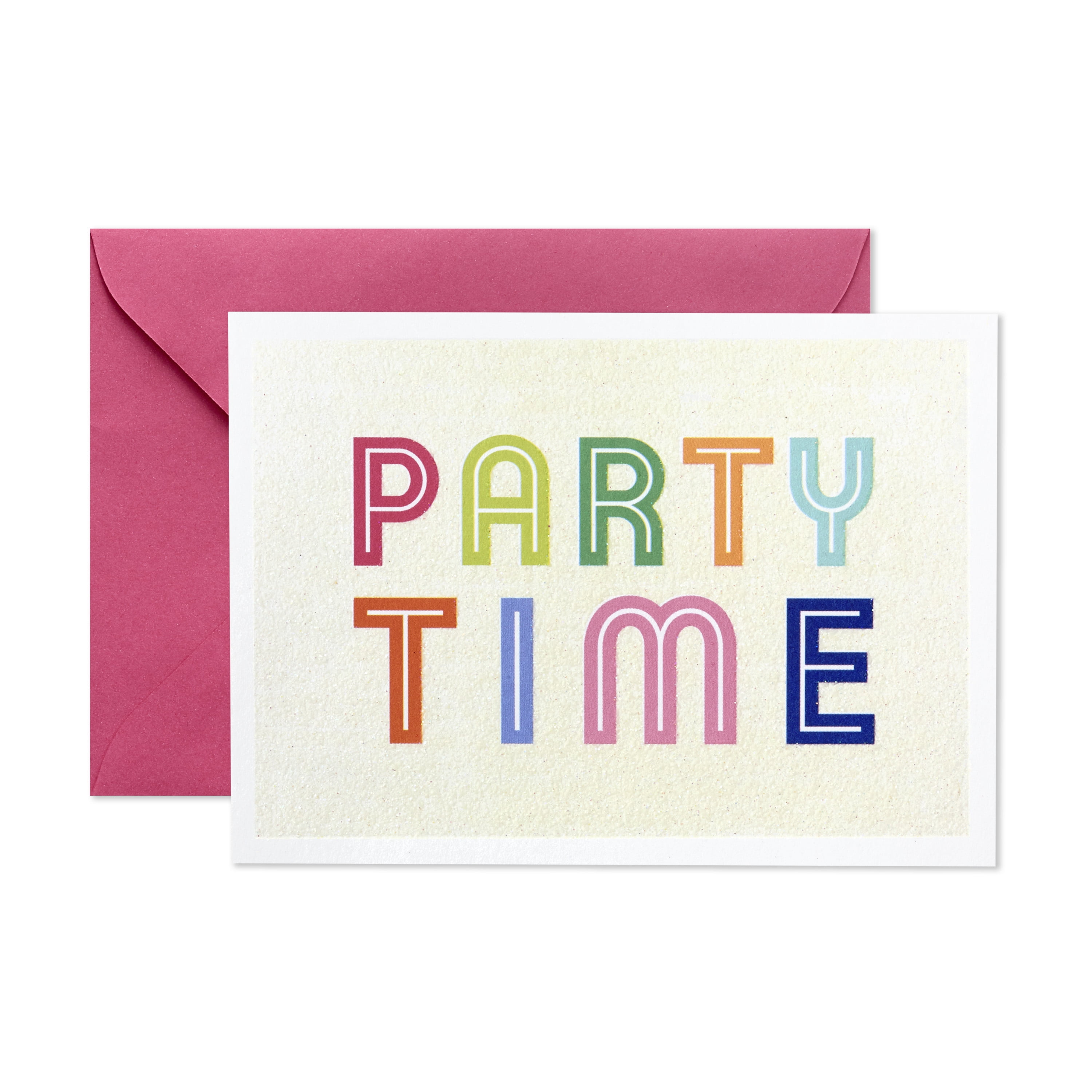 Hallmark Folded Party Invitations, Glittery Party Time, 10 ct.