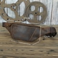 thumbnail image 3 of Riñonera de cuero vintage para hombre, hecha a mano, de piel de vaca de primera capa, bolso cruzado de cuero genuino, bolso coreano para deportes al aire libre y ciclismo para hombre, 3 of 5