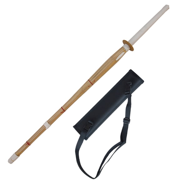 Armory Replicas Tradition Bamboo Shinai Sword with Sheath – 44" Training Sword with Adjustable Back Strap
