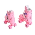 thumbnail image 1 of Patins à Roulettes Roses, Patins à Roulettes 2 en 1 Lumineux Sécuritaires pour Enfants pour l'Extérieur Taille TP 27-30, 1 of 7