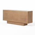 thumbnail image 4 of Benjara Noe Ohan 70" Sideboard Buffet Console- 3 Doors- Light Brown Rubberwood, 4 of 6