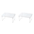 thumbnail image 1 of 2X Caja de Almacenamiento de Escritorio Transparente de Acrílico Estante de Almacenamiento de Oficina para Dormitorio de Estudiantes Estante de Elevación Plegable para el Hogar, 1 of 1