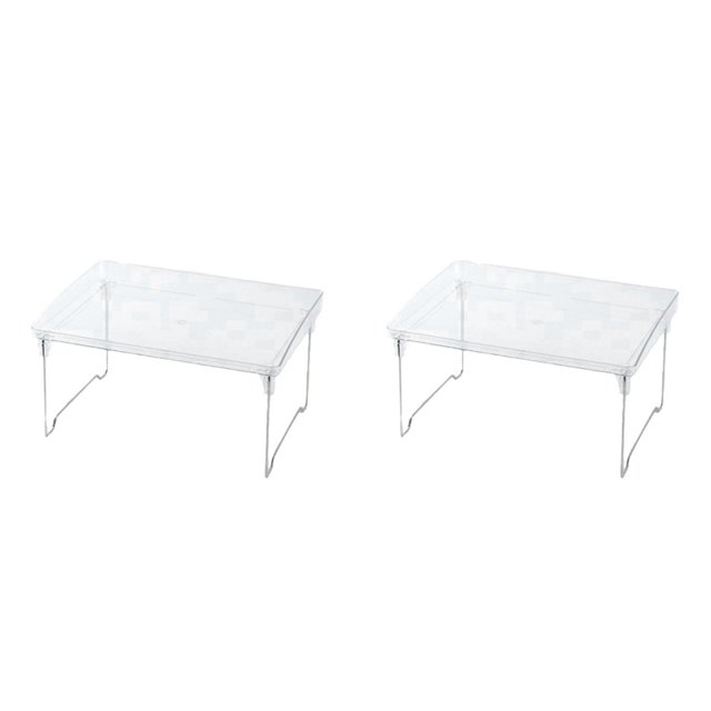2X Caja de Almacenamiento de Escritorio Transparente de Acrílico Estante de Almacenamiento de Oficina para Dormitorio de Estudiantes Estante de Elevación Plegable para el Hogar