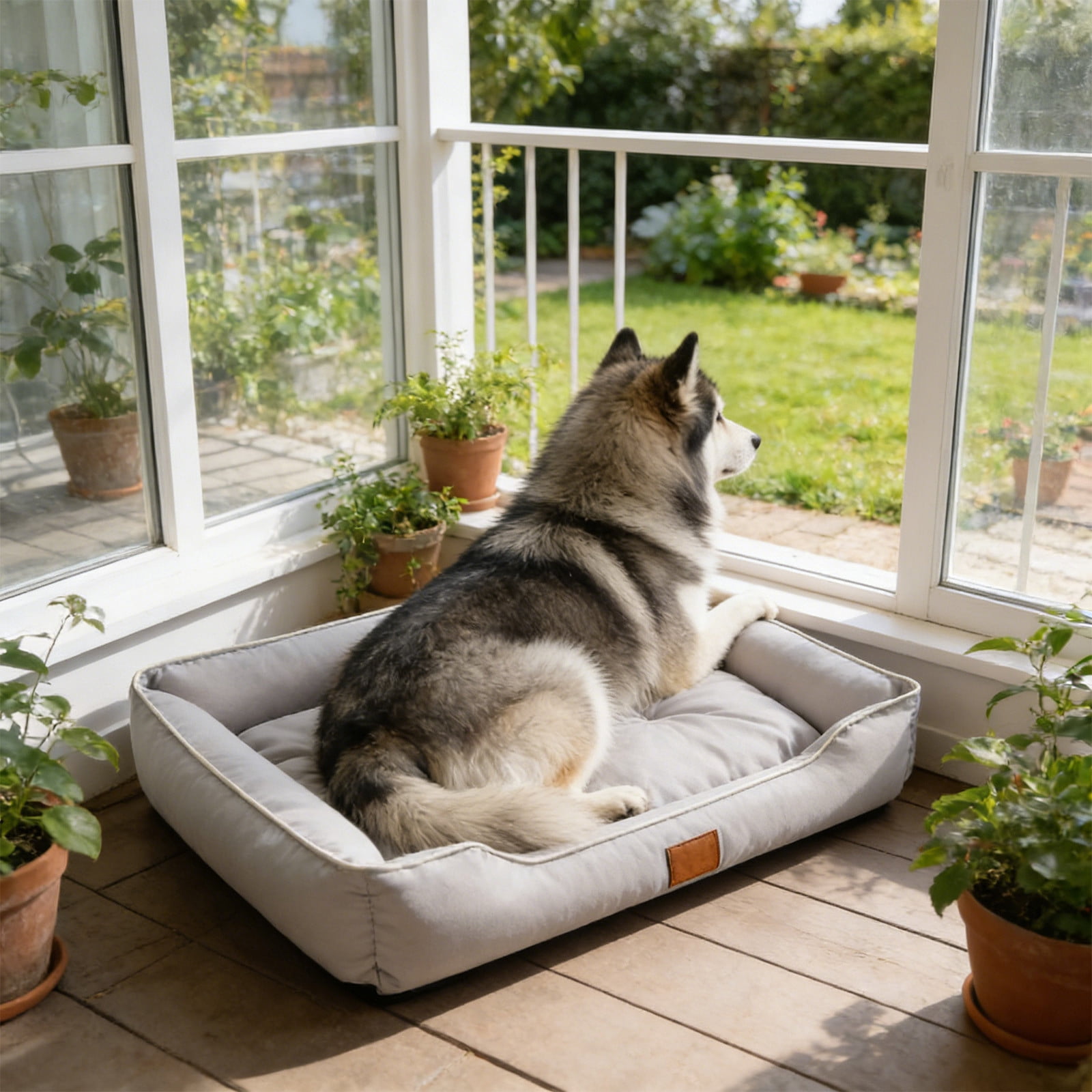 Pet Seat Cushion Cat Dog Bed Large Soft Cotton Filling Removable Washable Supportive Sofa Mat Lounge Bed for Pets Up to 25 lb Home Crate Car Travel Nap Plush Sleeping Pad Bedroom Couch Bed Lounger