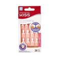 thumbnail image 1 of Kiss Everlasting French Manicure Kit Chip-No With Flexi-Fit Technology Petite Length Clear Pink With Pink Gel Nail Glue (Net Wt. 2 G / 0.07Oz.) Mini Nail File Manicure Stick And 28 Fake Nails, 1 of 3