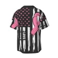 thumbnail image 5 of KLL Ribbon Breast Cancer Awareness Print Men's Shirt Short Sleeve Button Down Summer Cuba Beach Shirts- XX-Large, 5 of 5