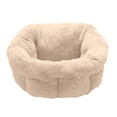thumbnail image 5 of FurHaven Pet Products Luxury Faux Fur Warming Hi-Lo Cuddler Pet Bed - Cream, Small - 20", 5 of 13