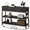 Black, variant on Aufeile 43" Narrow Console Table, Entryway Table with 3 Drawers and Outlets, Fabirc Sofa Table with Open Shelves for Couch, Hallway, Foyer, Living Room, Brown