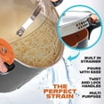 thumbnail image 3 of Gotham Steel 5 Qt Nonstick Pasta Pot Pasta Pot with Strainer Lid & Twist and Lock Handles, Multipurpose Ceramic Stock Pot, Soup Pot with Lid, Pasta Cooker, Spaghetti, Rice, Dishwasher Safe, Copper, 3 of 8