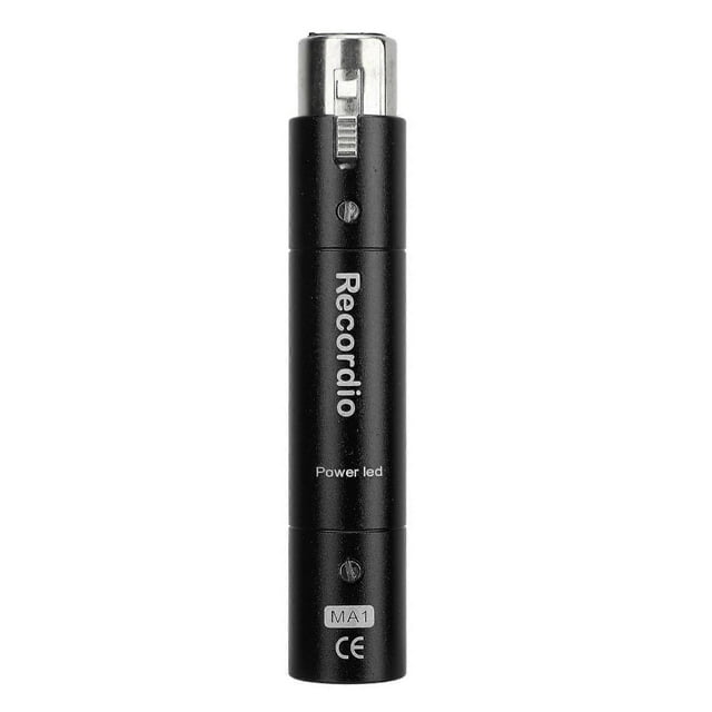 Préamplificateur de microphone en ligne, amplificateur dynamique actif sans perte avec gain de 28 dB pour la diffusion en direct et le streaming, noir