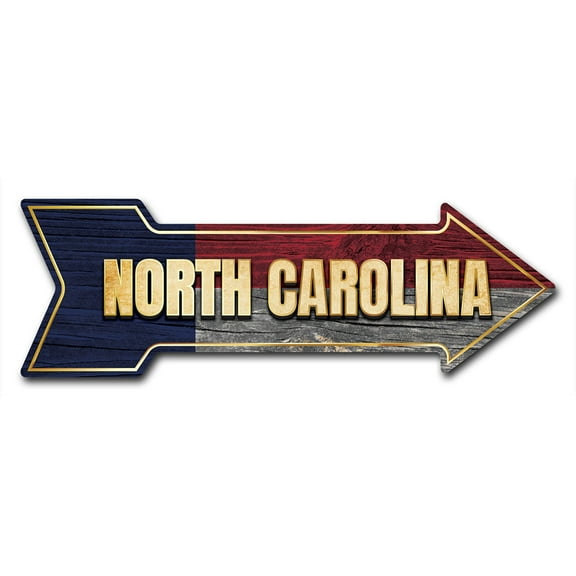 SignMission 8 x 24 in. Indoor & Outdoor Decor Direction Sticker Vinyl Wall Decals - North Carolina - 24 in.
