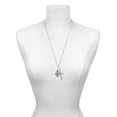 thumbnail image 3 of Delight Jewelry Silvertone Large Southwestern Antiqued Cross I Have Plans for You Engraved Cross Zoey Necklace, 28", 3 of 4