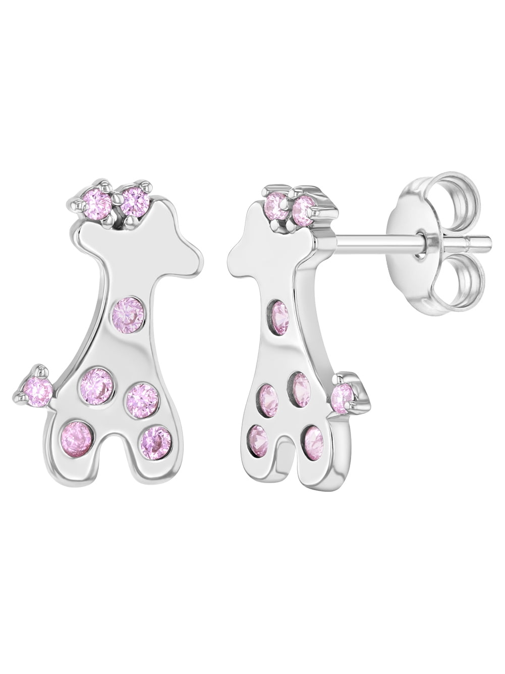 sterling silver giraffe earrings