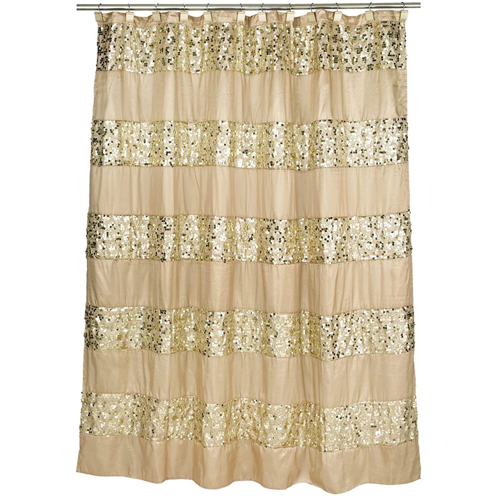 Bath Accessories 4 Piece Curtain Mat Set Includes Curtain & 12 Hooks