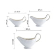 thumbnail image 2 of Western Tableware Gravy Boat Ceramic Gold Edge Coffee Milk Pitcher Sugar Gu With Handle, 2 of 5