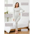 thumbnail image 3 of ANFERRY Womens Ski Base Layers Quick Dry Sweat Wicking Thermal Sets Crew Neck Seamless Athletic Long Underwears for Winter, 3 of 7