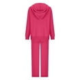 thumbnail image 7 of qolati Women's 2 Piece Outfits 2024 Trendy Long Sleeve Hoodies Sweater and Wide Leg Pants Tracksuit Casual Loose Knitted Sweatsuit Lounge Matching Sets, 7 of 7