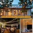 thumbnail image 2 of Paquete de 2 luces LED para exteriores de 25 pies con 50+4 bombillas LED inastillables de plástico transparente para iluminación comercial para patio, cafetería, porche, bistró, fiesta, boda, Navidad,, 2 of 5