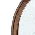thumbnail image 3 of 23" x 42"Hand Carved Rose Antique Mirror Frame,Make up Mirror with Curved Design,Wooden Arch Mirror Wall Decor for Living Room, Bathroom, Entryway,Brown, 3 of 9