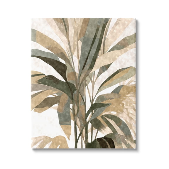 Stupell Industries Boho Palm Plant Botanical & Floral Painting Gallery Wrapped Canvas Art Print Wall Art, 16 x 20
