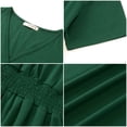 thumbnail image 6 of UVN Women Summer Dresses Short Sleeve V Neck A-Line Midi Dress Ladies Boho Beach Floral Print Sundress, 6 of 9