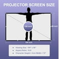 thumbnail image 7 of 120" Projector Screen with Stand Carry Bag Portable Indoor/Outdoor 16:9 4K 3D Home Theater Moive Wrinkle-Free Projection, 7 of 7