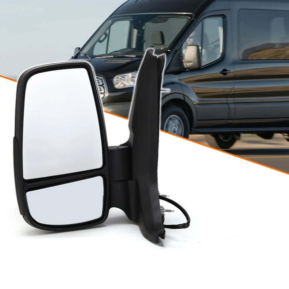 MZORANGE Door Rearview Mirror, Left Driver Side Mirror 6pin For 2014-2022 Ford Transit 150 250 350 350 HD Manual Folding Replacement #EK4Z-17683-DB